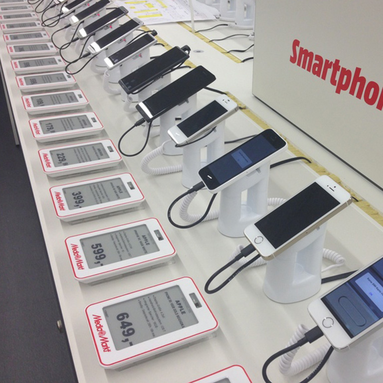 Elektronische Preisauszeichnung beim xplace Mutterkonzern MediaMarkt Saturn