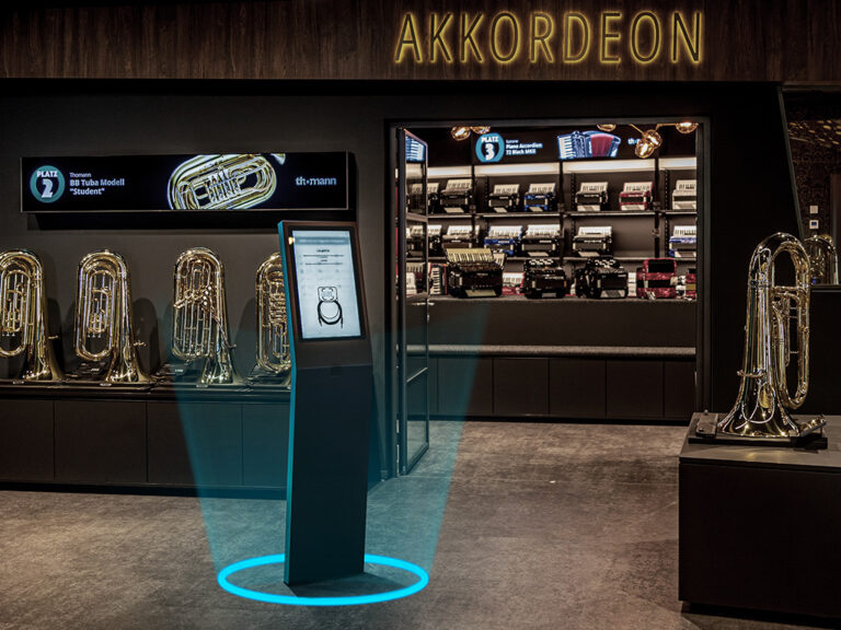 Digitales Instore-Erlebnis bei Thomann Music