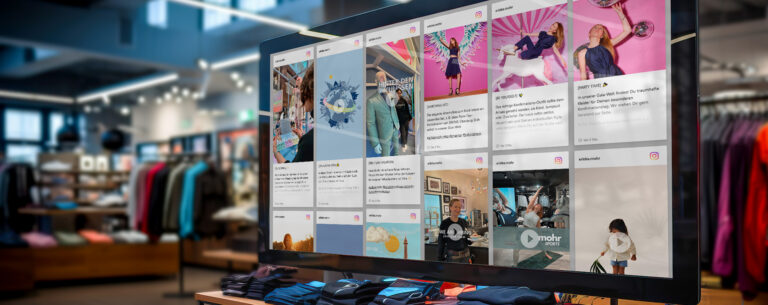 Verknüpfung von Social Media Content und Digital Signage