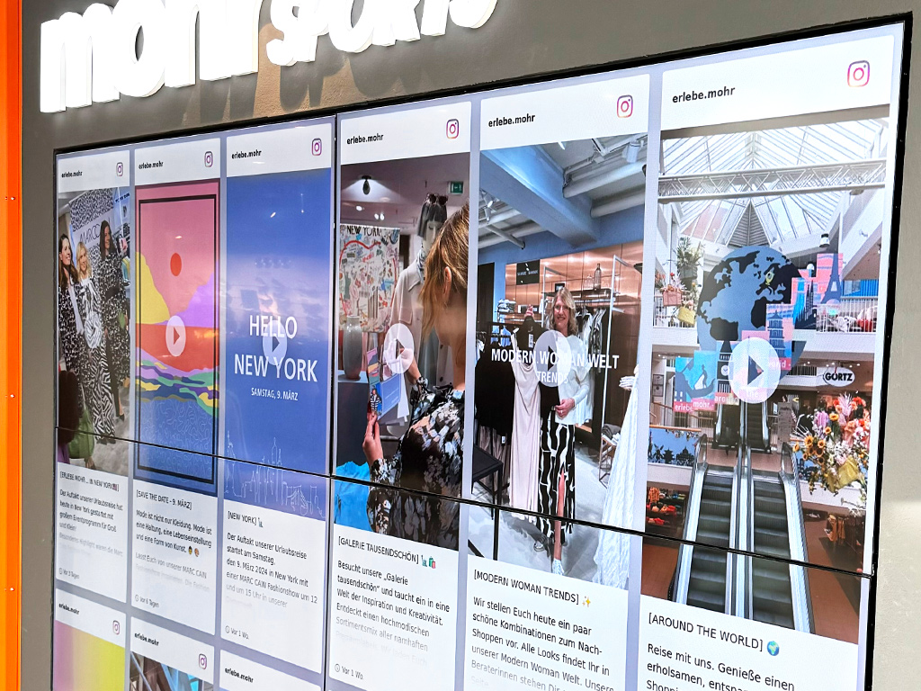 xplace Social Media Display Preispaket - Soziale Medien auf Digital Signage