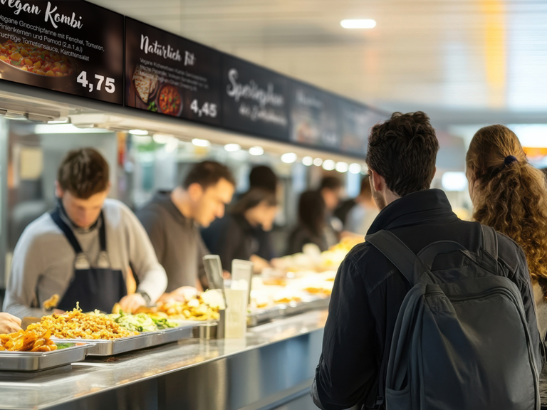 Digital Signage Lösungen von xplace in Kantinen