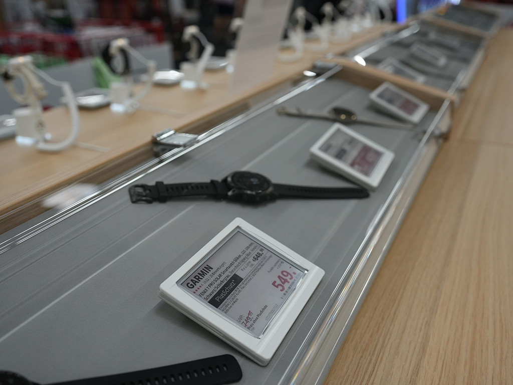 Elektronische Preisschilder im MediaMarkt